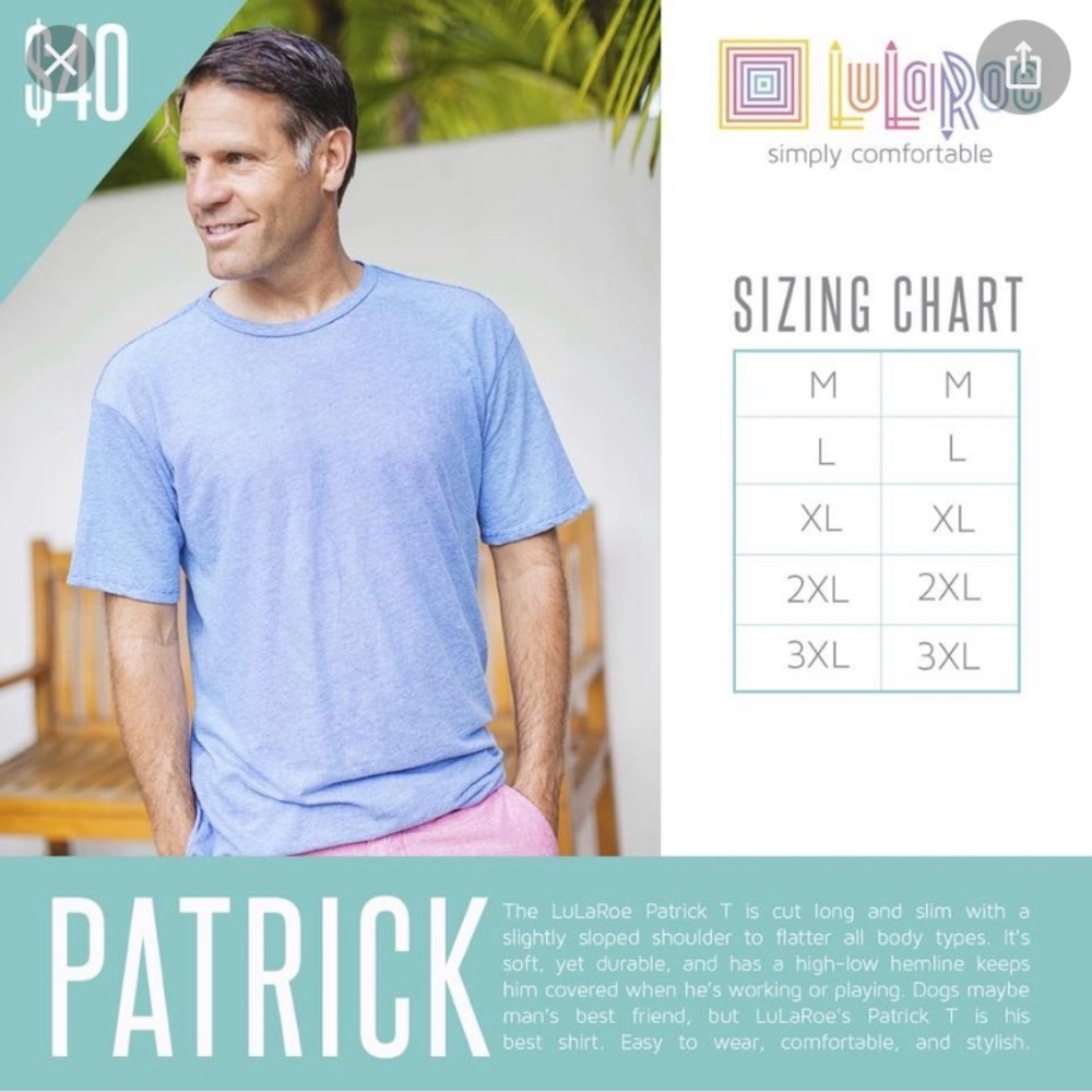 Lularoe Patrick Large - Picture 4 of 4